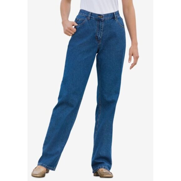 Woman Within 24W Denim Jeans Plus - Picture 1 of 12